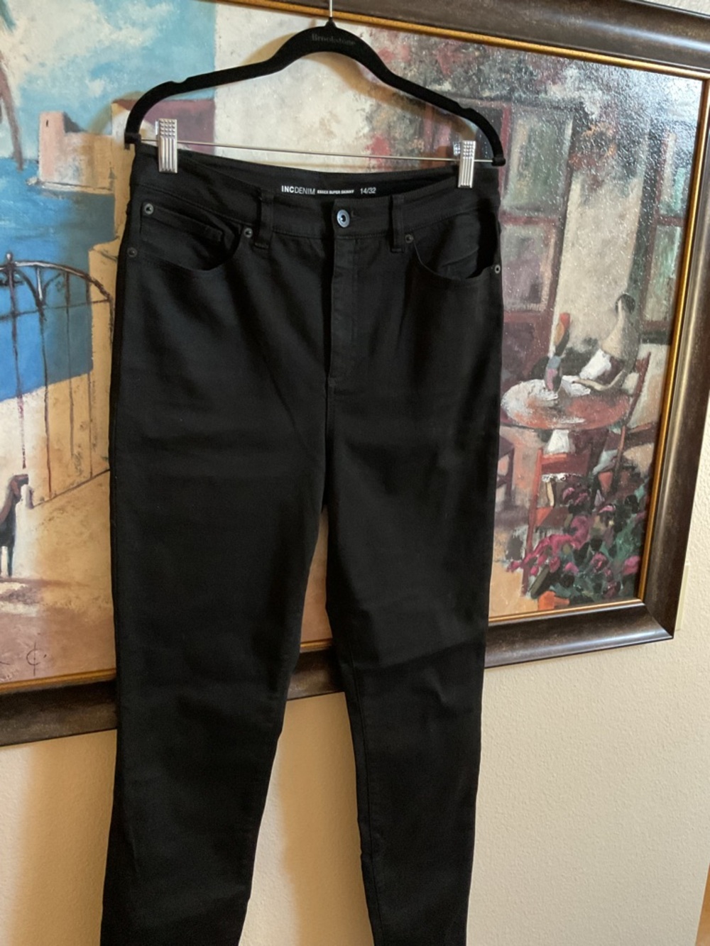 INC International Concepts Black Skinny Stretch jeans - Picture 2 of 8